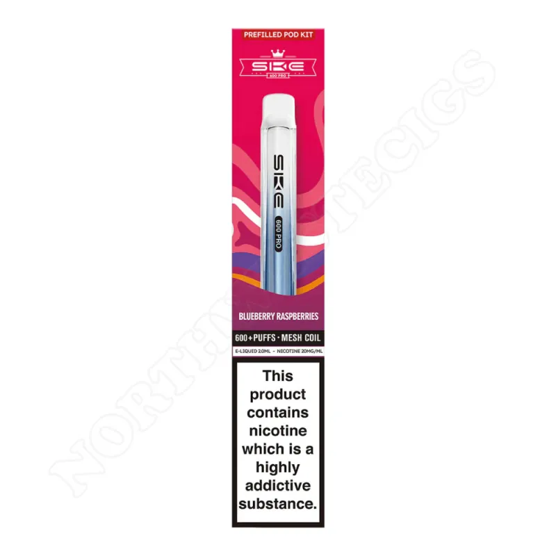 SKE Crystal Pro 600 Prefilled Pod Kit - Blueberry Raspberries
